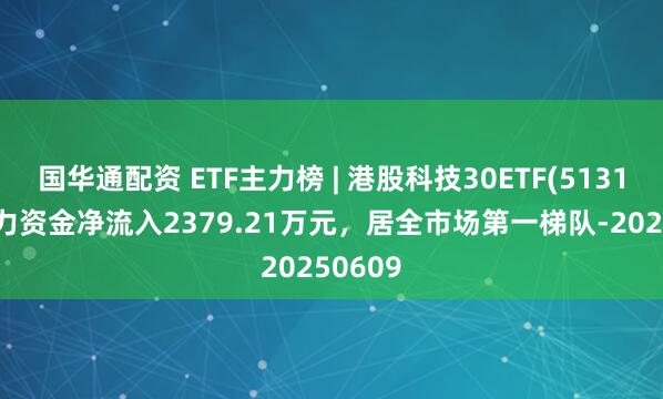 国华通配资 ETF主力榜 | 港股科技30ETF(513160)主力资金净流入2379.21万元，居全市场第一梯队-20250609